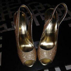 Kelly&Katie gold platform dress sandals